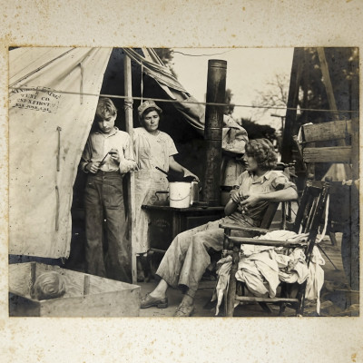 Image for Lot Dorothea Lange - Drought Refugees from Texas Encamped in California