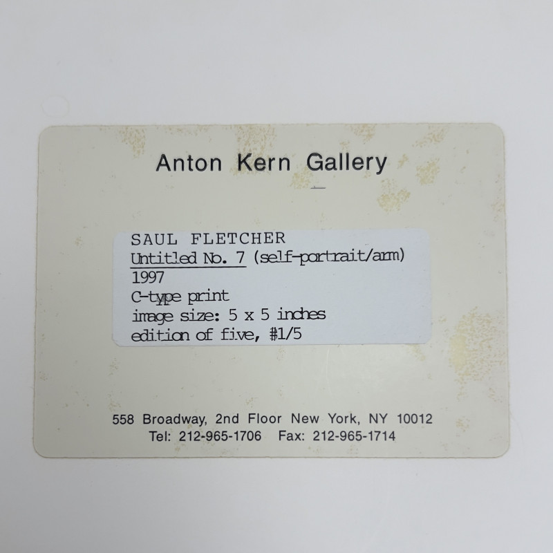 Saul Fletcher - Untitled #7 (self portrait/arm)