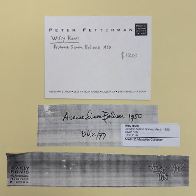 Willy Ronis - Avenue Simon Bolivar, Paris