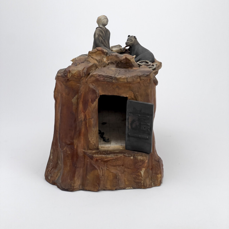 Melissa Zink - Untitled (blindfolded woman with dog)