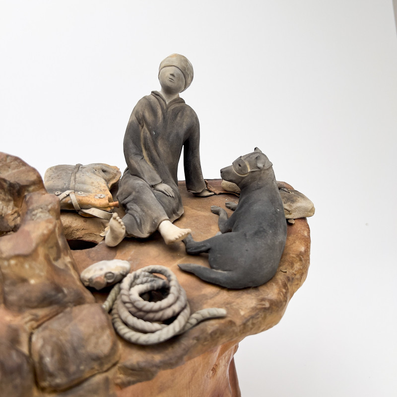 Melissa Zink - Untitled (blindfolded woman with dog)