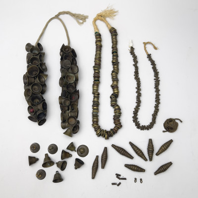 Image for Lot African - Nigerian Metal Bells and Currency Strands