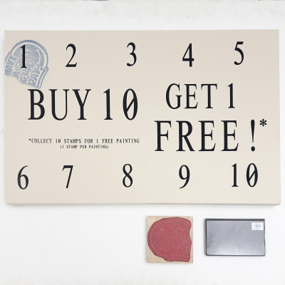 Image for Lot Nick Darmstaedter - 10 Cards 100 Paintings #7, with Stamp and Ink Pad