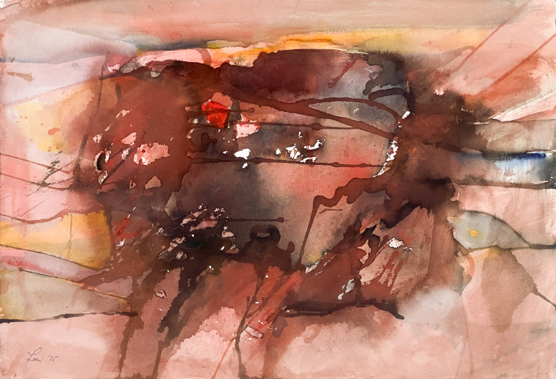 Michael Loew - Untitled (Abstract Red Composition)