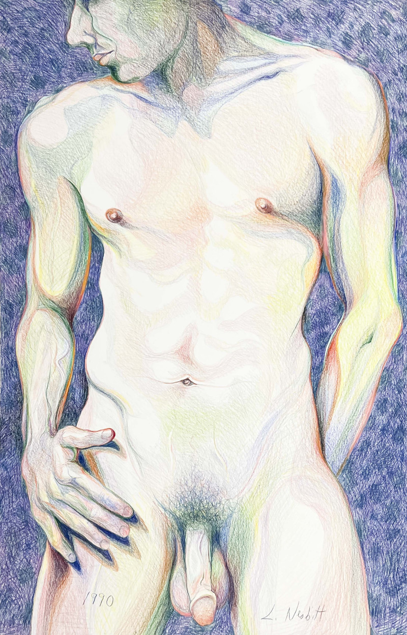 Lowell Nesbitt - Untitled (Nude Male)