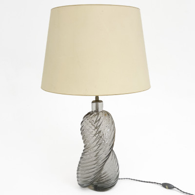 Image for Lot Venini (Attributed) - Spiral Form Murano Glass Table Lamp
