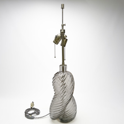 Venini (Attributed) - Spiral Form Murano Glass Table Lamp