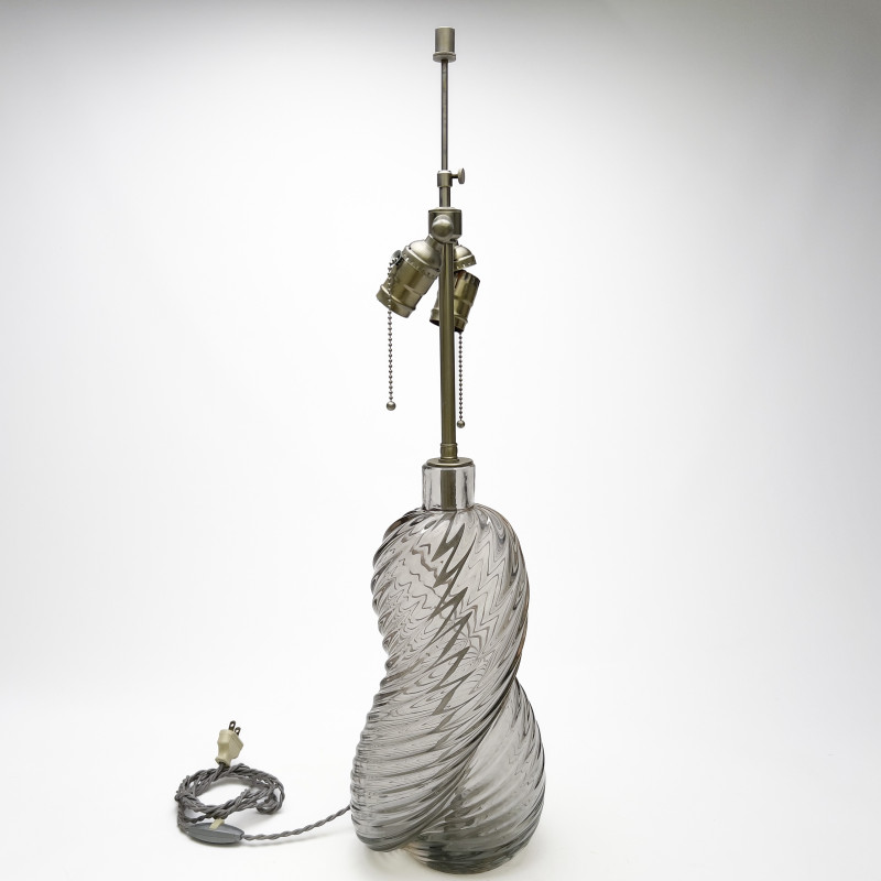 Venini (Attributed) - Spiral Form Murano Glass Table Lamp