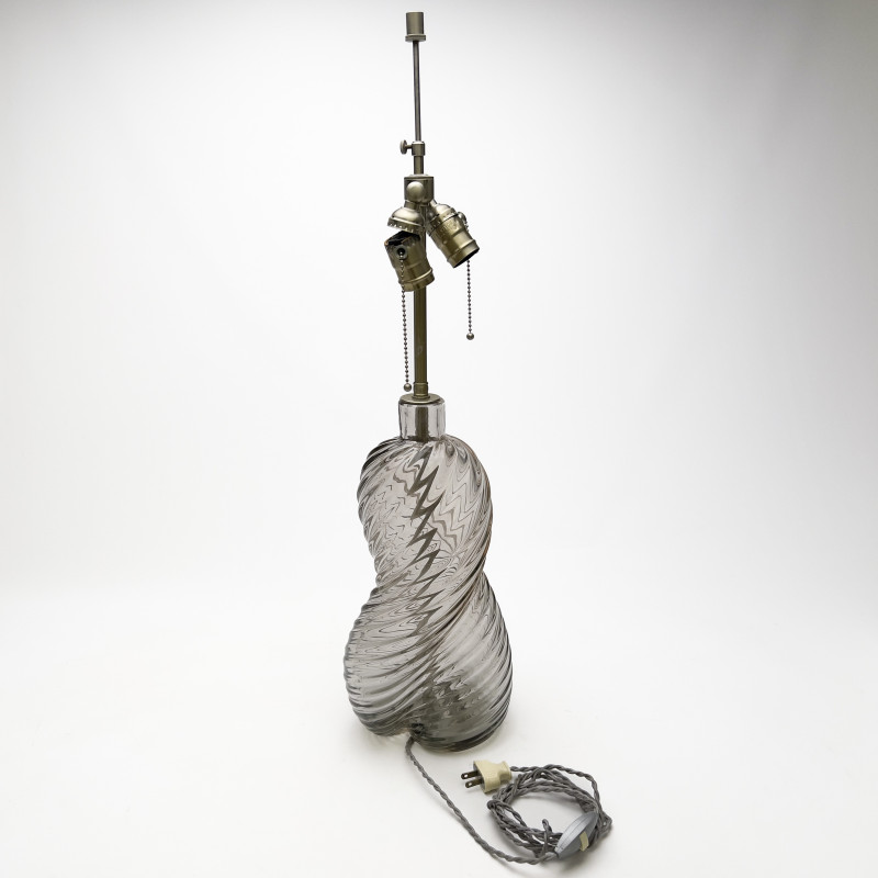 Venini (Attributed) - Spiral Form Murano Glass Table Lamp