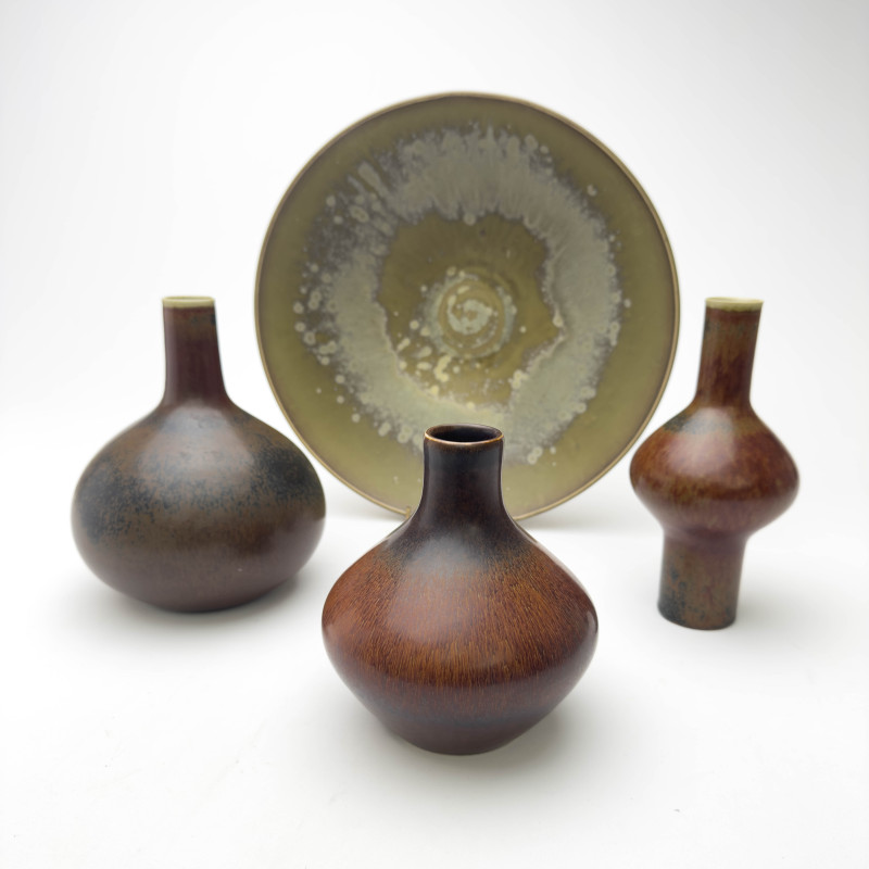 Carl-Harry Stålhane - for Rörstrand, One Dish and 3 Vases