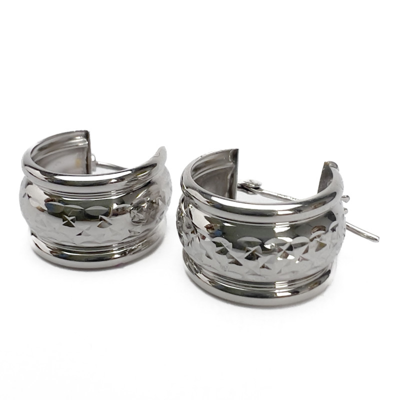 Two Pairs of Gold Hoop Earrings