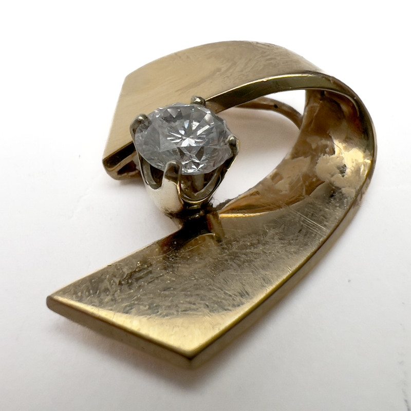 Gold Diamond Slide Pendant (1 Carat)