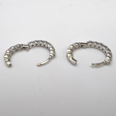 Gold Diamond Hoop Earrings