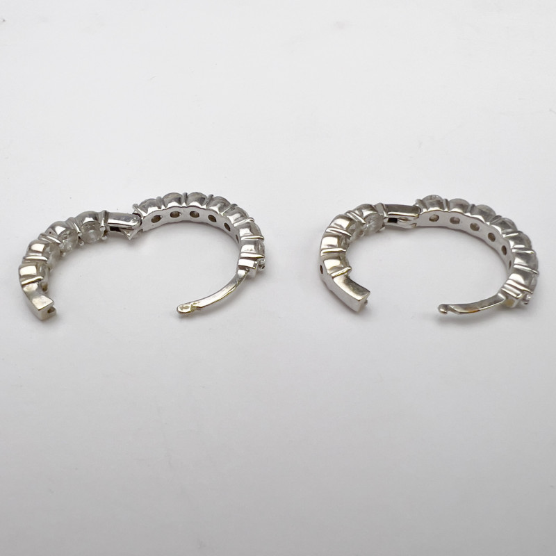 Gold Diamond Hoop Earrings