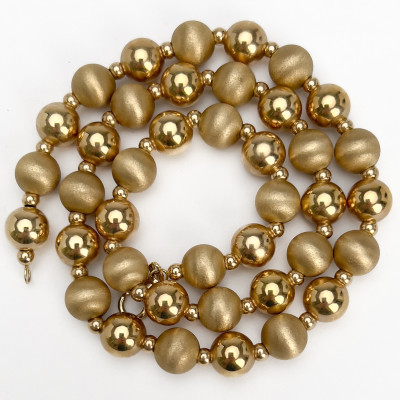 Image for Lot Gold Bead Necklace