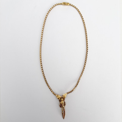 Gold Bolo Tie Necklace