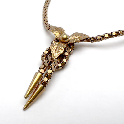 Gold Bolo Tie Necklace