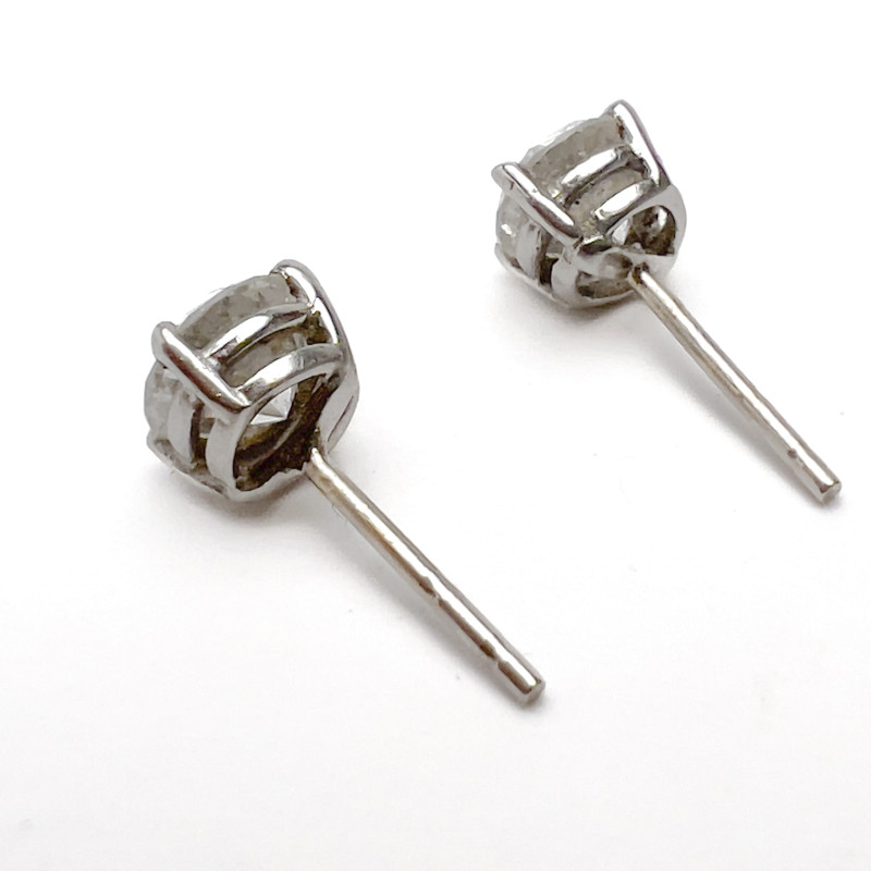 Diamond Solitaire Stud Earrings (Nearly 2 Carat)