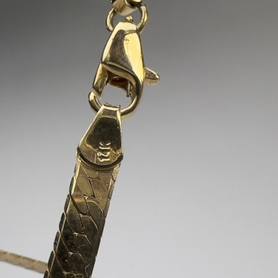 Gold and Ruby Necklace and Drop Earring Set