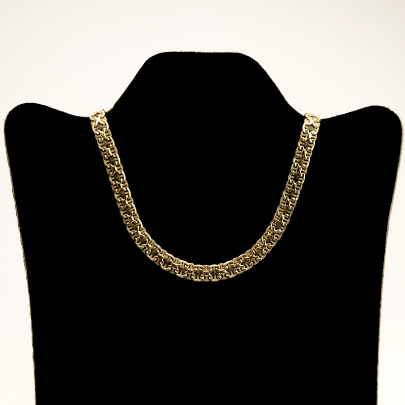 Gold Italian Byzantine Link Necklace