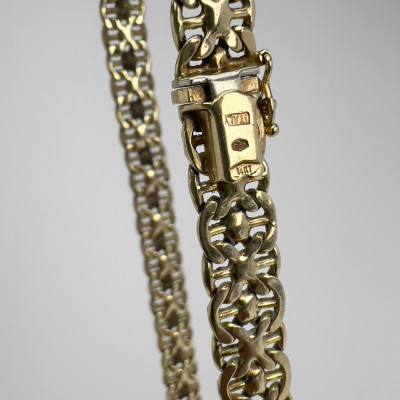 Gold Italian Byzantine Link Necklace