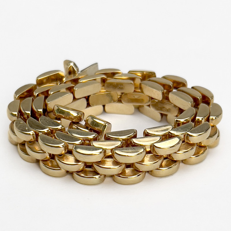 Gold Panther Link Choker Necklace