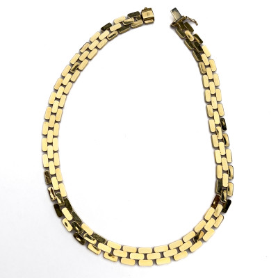 Gold Panther Link Choker Necklace