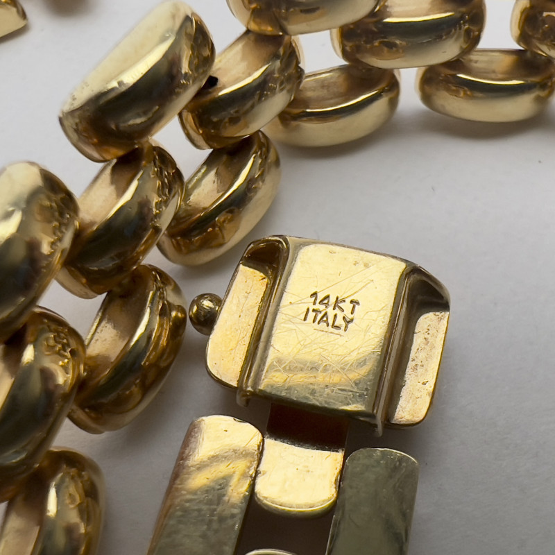 Gold Panther Link Choker Necklace