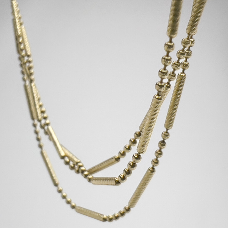 Gold Three Strand Necklace