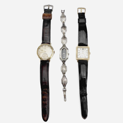 Image for Lot Gold and Silver Vintage Wristwatches, Group of 3