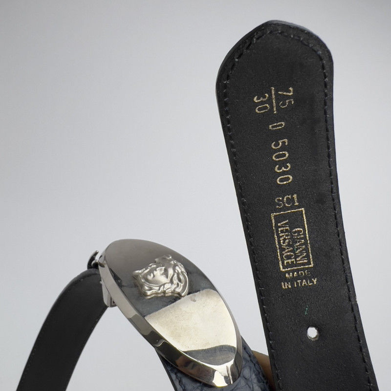 Versace, Ferragamo, Lalique, and Others - Designer Belts, Group of 8