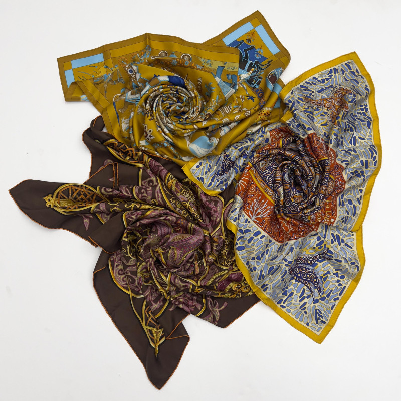 Hermès - Silk Scarves, Group of 3