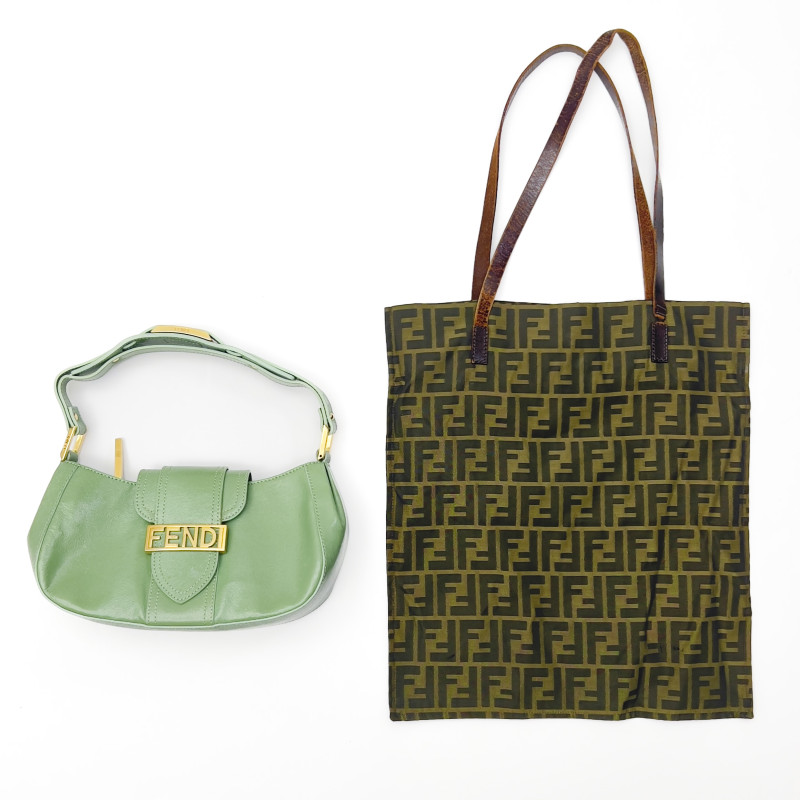 Fendi - Zucca Tote and Baguette Shoulder Bag