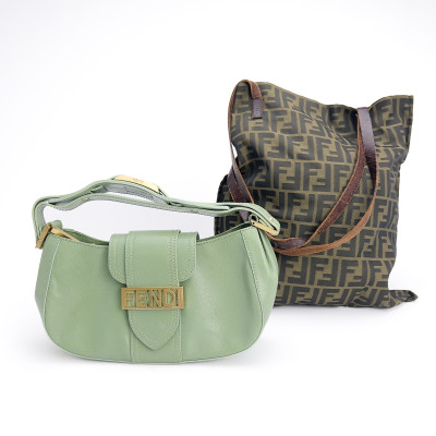 Fendi - Zucca Tote and Baguette Shoulder Bag