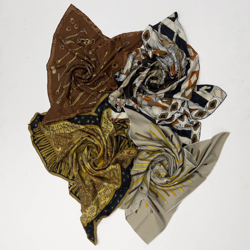 Hermès - Silk Scarves, Group of 4