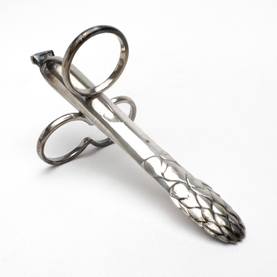 Image for Lot Christofle and Broggi Silver Asparagus Tongs, Group of 21