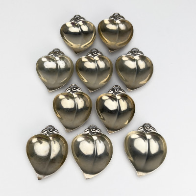 Image for Lot Tiffany & Co. - Silver Nut Bowls, Group of 10