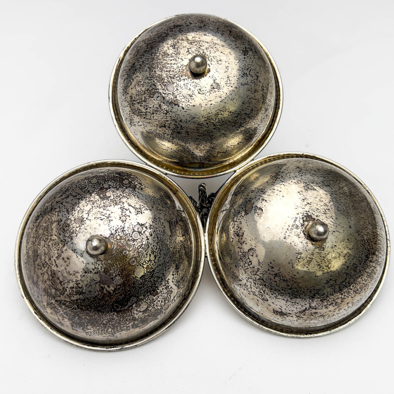 Silver Three Sectioned Nut Bowl