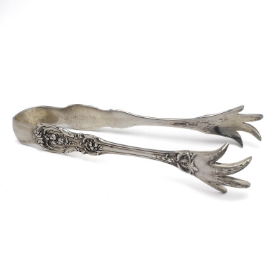 Victorian Silver Mounted Crystal Ice Bucket and Tongs