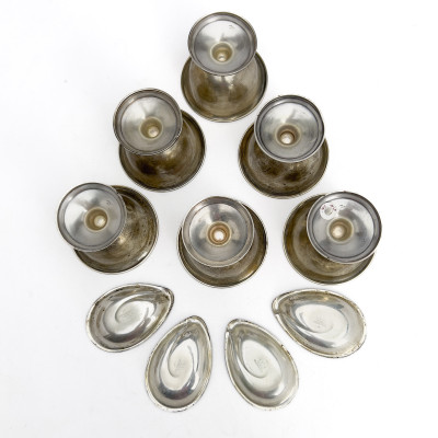 Reed &amp; Barton - Silver Sorbets Cups and Relish Trays