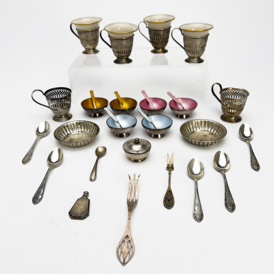 Image for Lot Silver Tableware and Small Accessories, Group of 25+
