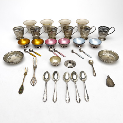 Silver Tableware and Small Accessories, Group of 25+