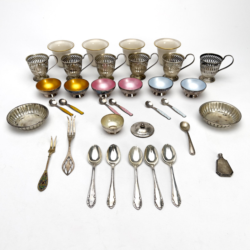Silver Tableware and Small Accessories, Group of 25+