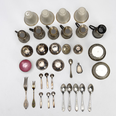 Silver Tableware and Small Accessories, Group of 25+