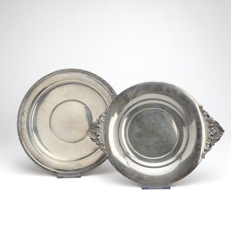Two Silver Underplates