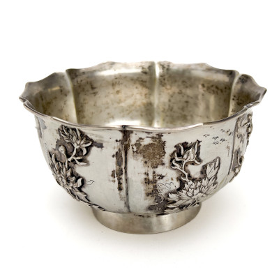 Chinese Silver Decorated Bowl
