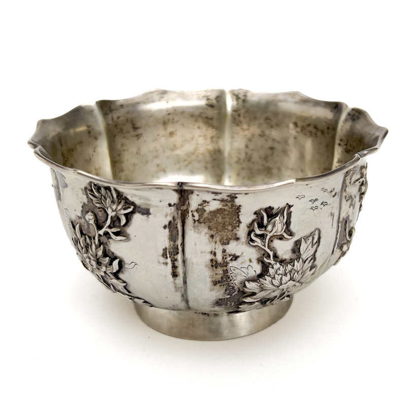 Chinese Silver Decorated Bowl