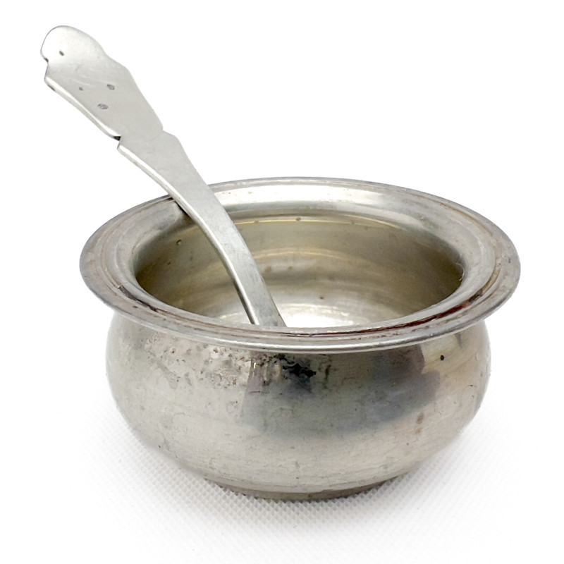 Silver Salt Cellars with Spoons, Group of 12