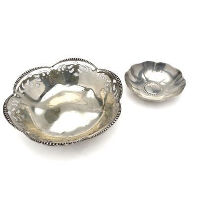Image for Lot Tiffany & Co. - Two Silver Flower Bowls