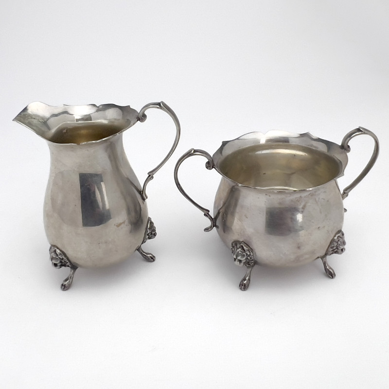 Silver Sugar and Creamer